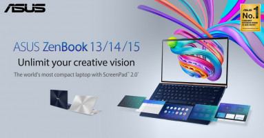 Asus ZenBook 13/14/15 รุ่นใหม่! มาพร้อมจอ ScreenPad 2.0 ยกระดับประสบการณ์ไปอีกขั้น!