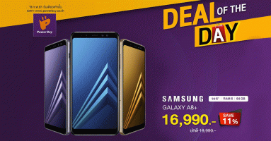 Samsung Galaxy A8+ (2018) ลดราคาทันที 11% เหลือเพียง 16,990 บาท วันเดียวเท่านั้น!