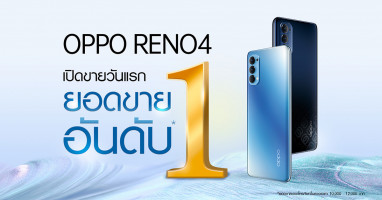 แรงแสุดๆ ฉุดไม่อยู่! OPPO Reno4 สมาร์ทโฟนที่ได้รับยอดขายอันดับ 1 ตั้งแต่เปิดขายวันแรก!