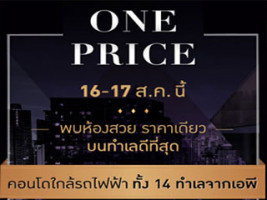 "One Price" 16-17 ส.ค. นี้ ราคาเดียว 14 โครงการจาก AP
