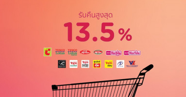 ช้อปคุ้มยิ่งกว่าคุ้ม กับบัตรเครดิต KTC รับเงินคืนสูงสุด 13.5% ที่ซูเปอร์มาร์เก็ตทั่วไทย