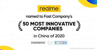 realme ได้รับการเสนอชื่อเป็นหนึ่งใน "50 สุดยอดบริษัทด้านนวัตกรรม" ในประเทศจีนประจำปี 2563