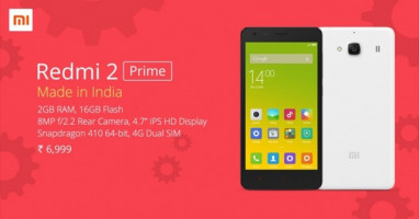 Xiaomi จับมือกับอินเดียผลิต Redmi 2 Prime ราคาไม่เกิน 4,000 บาท