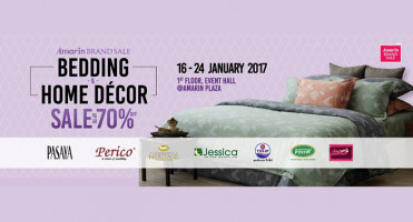 มหกรรมลดราคาเครื่องนอน Amarin Brand Sale : Bedding & Home Decor Sale up to 70% วันนี้-24 ม.ค. 60