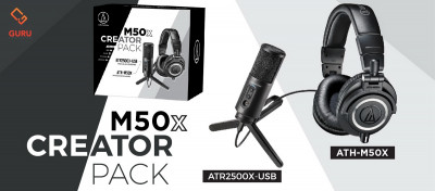 RTB วางจำหน่ายหูฟังพร้อมไมโครโฟน Audio-Technica M50x Creator Pack ราคาพิเศษ 6,700 บาท (ปกติ 9,780 บาท)