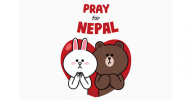 LINE เปิดจำหน่ายสติกเกอร์เซตการกุศล "Pray for Nepal" ทั่วโลก