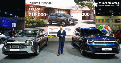 HYUNDAI เร่งเครื่องแรงในงานมอเตอร์โชว์ 2026 ด้วย new STARGAZER และ all-new SANTA FE Hybrid with HTRAC AWD พร้อมอัดแคมเปญ Double Thumbs Up Deal