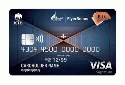 บัตรเครดิต KTC X - Bangkok Airways Visa Signature-บัตรกรุงไทย (KTC)