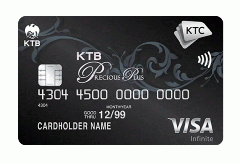 บัตรเครดิต KTC - KTB Precious Plus Visa Infinite-บัตรกรุงไทย (KTC)